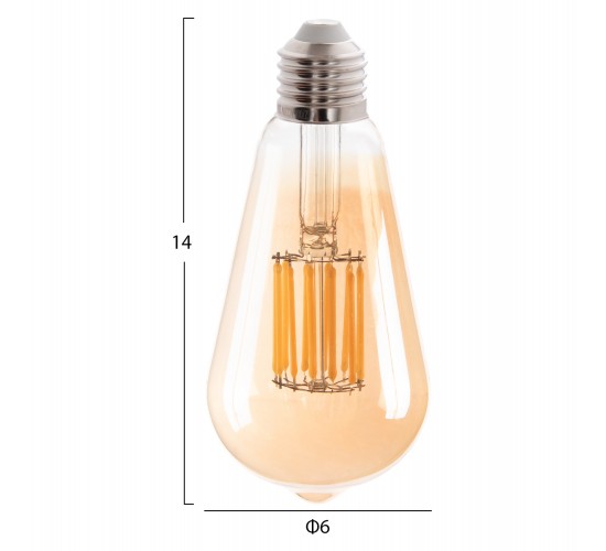 ΛΑΜΠΤΗΡΑΣ HM4189.02 LED FILAMENT 12W E27 3000K GOLD