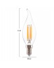 ΛΑΜΠΤΗΡΑΣ HM4047.01 ΣΤΥΛ ΦΛΟΓΑ LED FILAMENT 6W E14 3000K ΔΙΑΦΑΝΟ DIMMABLE
