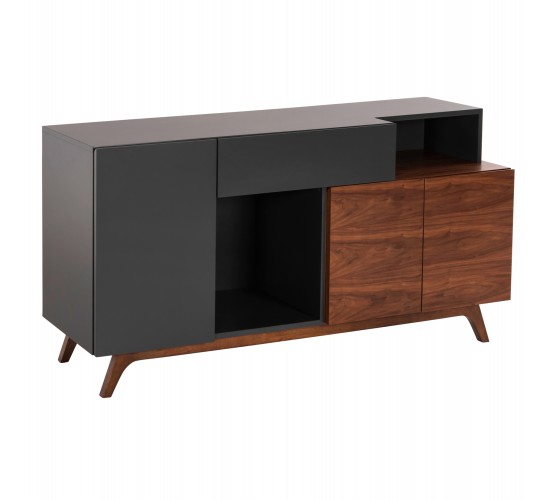 ΜΠΟΥΦΕΣ PREDA HM9747 MDF ΜΕ ΚΑΡΥΔΙ & ΣΚΟΥΡΟ ΓΚΡΙ ΚΑΠΛΑΜΑ 167x28-40x80Υεκ.