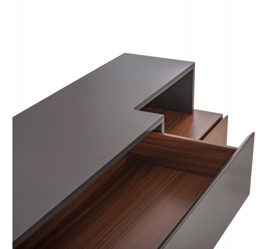 ΜΠΟΥΦΕΣ PREDA HM9747 MDF ΜΕ ΚΑΡΥΔΙ & ΣΚΟΥΡΟ ΓΚΡΙ ΚΑΠΛΑΜΑ 167x28-40x80Υεκ.