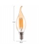 ΛΑΜΠΤΗΡΑΣ HM4047.02 ΣΤΥΛ ΦΛΟΓΑ LED FILAMENT 6W E14 3000K GOLD DIMMABLE