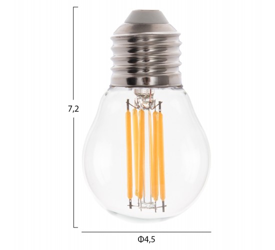 ΛΑΜΠΤΗΡΑΣ HM4046.01 LED FILAMENT 6W E27 3000K ΔΙΑΦΑΝΟ DIMMABLE