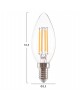 ΛΑΜΠΤΗΡΑΣ LED FILAMENT 4W E14 3000K ΔΙΑΦΑΝΟΣ DIMMABLE HM4048.01