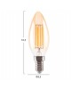 ΛΑΜΠΤΗΡΑΣ LED FILAMENT 4W E14 3000K ΧΡΥΣΟ DIMMABLE HM4048.02