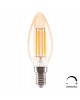 ΛΑΜΠΤΗΡΑΣ LED FILAMENT 4W E14 3000K ΧΡΥΣΟ DIMMABLE HM4048.02