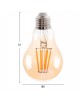 ΛΑΜΠΤΗΡΑΣ HM4045 LED FILAMENT 8W E27 3000K GOLD DIMMABLE
