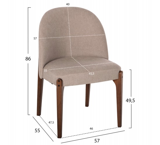 ΚΑΡΕΚΛΑ HM9744.02 ΚΑΡΥΔΙ ΧΡΩΜΑ 57x55x86εκ.