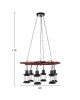 ΦΩΤΙΣΤΙΚΟ ΟΡΟΦΗΣ 6-ΦΩΤΟ HM4116 ΞΥΛΟ-ΜΕΤΑΛΛΟ-ΓΥΑΛΙ 119Υεκ.