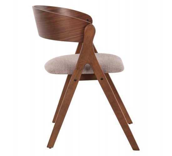 ΚΑΡΕΚΛΑ NEKKER HM9739.02 RUBBERWOOD ΣΕ ΚΑΡΥΔΙ-ΜΠΕΖ ΥΦΑΣΜΑ ΚΑΘΙΣΜΑ 56x55x78Yεκ.