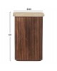 ΒΟΗΘΗΤΙΚΟ ΤΡΑΠΕΖΑΚΙ ΤΕΤΡΑΓΩΝΟ GLADYS HM9713 ΜΑΣΙΦ MANGO-ΤΡΑΒΕΡΤΙΝΑ 40x40x60Υεκ.