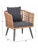 ΣΑΛΟΝΙ ΕΞ.ΧΩΡΟΥ 4ΤΜΧ FREJA HM6057.03 ΑΛΟΥΜ.ΑΝΘΡΑΚΙ-PE RATTAN ΜΠΕΖ-ΑΝΘΡΑΚΙ ΜΑΞΙΛΑΡΙΑ