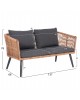 ΣΑΛΟΝΙ ΕΞ.ΧΩΡΟΥ 4ΤΜΧ FREJA HM6057.03 ΑΛΟΥΜ.ΑΝΘΡΑΚΙ-PE RATTAN ΜΠΕΖ-ΑΝΘΡΑΚΙ ΜΑΞΙΛΑΡΙΑ