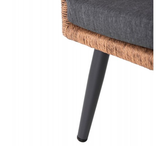 ΣΑΛΟΝΙ ΕΞ.ΧΩΡΟΥ 4ΤΜΧ FREJA HM6057.03 ΑΛΟΥΜ.ΑΝΘΡΑΚΙ-PE RATTAN ΜΠΕΖ-ΑΝΘΡΑΚΙ ΜΑΞΙΛΑΡΙΑ