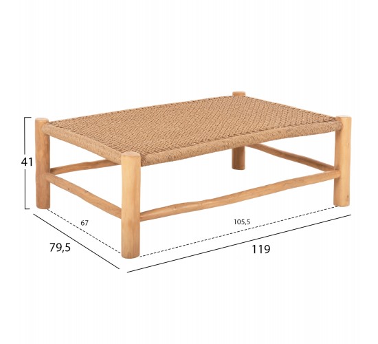 ΣΑΛΟΝΙ ΕΞΩΤ. ΧΩΡΟΥ 4ΤΜΧ LONDER HM11957 ΜΑΣΙΦ TEAK-ΣΥΝΘ.RATTAN-ΦΥΣΙΚΟ