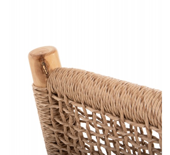ΣΑΛΟΝΙ ΕΞΩΤ. ΧΩΡΟΥ 4ΤΜΧ LONDER HM11957 ΜΑΣΙΦ TEAK-ΣΥΝΘ.RATTAN-ΦΥΣΙΚΟ