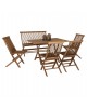 ΣΕΤ ΤΡΑΠΕΖΑΡΙΑΣ ΕΞΩΤ. ΧΩΡΟΥ 6ΤΜΧ KENDALL HM11954 ΜΑΣΙΦ ΞΥΛΟ TEAK ΦΥΣΙΚΟ