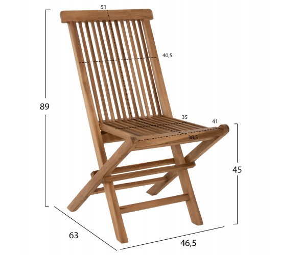 ΣΕΤ ΤΡΑΠΕΖΑΡΙΑΣ ΕΞΩΤ. ΧΩΡΟΥ 5ΤΜΧ KENDALL HM11955 ΜΑΣΙΦ ΞΥΛΟ TEAK ΦΥΣΙΚΟ