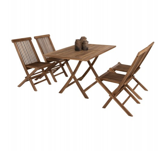 ΣΕΤ ΤΡΑΠΕΖΑΡΙΑΣ ΕΞΩΤ. ΧΩΡΟΥ 5ΤΜΧ KENDALL HM11955 ΜΑΣΙΦ ΞΥΛΟ TEAK ΦΥΣΙΚΟ