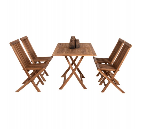 ΣΕΤ ΤΡΑΠΕΖΑΡΙΑΣ ΕΞΩΤ. ΧΩΡΟΥ 5ΤΜΧ KENDALL HM11955 ΜΑΣΙΦ ΞΥΛΟ TEAK ΦΥΣΙΚΟ