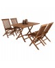 ΣΕΤ ΤΡΑΠΕΖΑΡΙΑΣ ΕΞΩΤ. ΧΩΡΟΥ 5ΤΜΧ KENDALL HM11955 ΜΑΣΙΦ ΞΥΛΟ TEAK ΦΥΣΙΚΟ