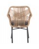 ΠΟΛΥΘΡΟΝΑ TOPIN HM6048.03 ΑΛΟΥΜΙΝΙΟ ΑΝΘΡΑΚΙ-P.E. RATTAN ΜΠΕΖ-ΜΑΞΙΛΑΡΙ ΑΝΘΡΑΚΙ