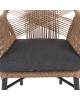 ΠΟΛΥΘΡΟΝΑ TOPIN HM6048.03 ΑΛΟΥΜΙΝΙΟ ΑΝΘΡΑΚΙ-P.E. RATTAN ΜΠΕΖ-ΜΑΞΙΛΑΡΙ ΑΝΘΡΑΚΙ