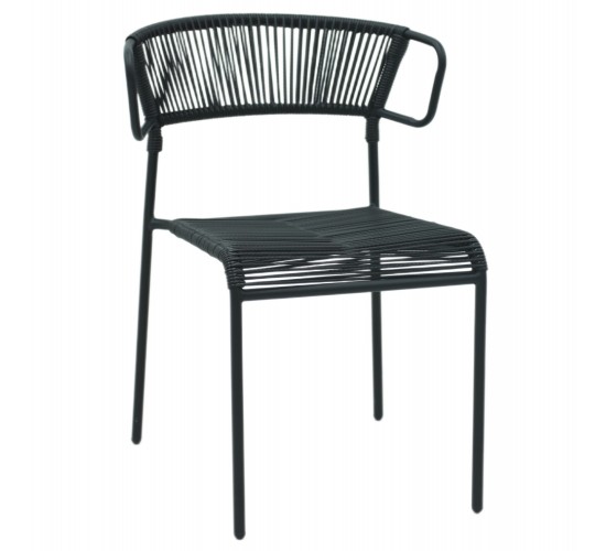 ΚΑΡΕΚΛΑ SUKI HM6053.02 ΜΕΤΑΛΛO KAI ΣΥΝΘΕΤΙΚΟ RATTAN ΣΕ ΜΑΥΡΟ 54x62x80Υεκ