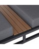 ΔΙΠΛΗ ΞΑΠΛΩΣΤΡΑ ΑΛΟΥΜΙΝΙΟΥ ΠΑΡΑΛΙΑΣ ΜΕ ΣΚΙΑΣΤΡΟ ΚΥΒΟΣ GALLANT HM6097.01 ΓΚΡΙ 2x2x2μ