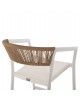 ΣΚΑΜΠΟ ΑΛΟΥΜΙΝΙΟΥ ΛΕΥΚΟ HM5892.32 ΜΕΣ. ΥΨΟΥΣ-ΜE RATTAN & TΕΧΤLINE 57x57x99,5Yεκ.