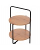 ΒΟΗΘΗΤΙΚΟ ΤΡΑΠΕΖΙ SYLO HM9618.01 MDF ΣΕ ΦΥΣΙΚΟ-ΜΑΥΡΟ ΜΕΤΑΛΛΟ Φ44x66Υεκ.