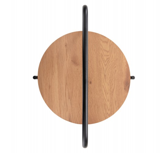 ΒΟΗΘΗΤΙΚΟ ΤΡΑΠΕΖΙ SYLO HM9618.01 MDF ΣΕ ΦΥΣΙΚΟ-ΜΑΥΡΟ ΜΕΤΑΛΛΟ Φ44x66Υεκ.