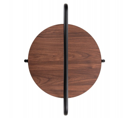 ΒΟΗΘΗΤΙΚΟ ΤΡΑΠΕΖΙ SYLO HM9618.02 MDF ΣΕ ΚΑΡΥΔΙ-ΜΑΥΡΟ ΜΕΤΑΛΛΟ Φ44x66Υεκ.