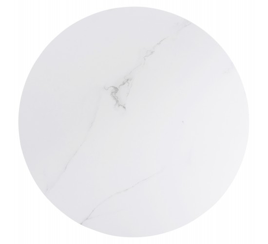 ΤΡΑΠΕΖΙ ΣΑΛΟΝΙΟΥ ACRYLON HM9779.01 HPL ΛΕΥΚΟ ΜΑΡΜΑΡΟ-ΑΚΡΥΛΙΚΟ ΠΟΔΙ Φ40x41Υεκ.