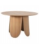 ΤΡΑΠΕΖΙ ΣΤΡΟΓΓΥΛΟ DENTY HM9612.01 MDF ΜΕ ΚΑΠΛΑΜΑ ΔΡΥΟΣ-ΧΡΩΜΑ ΔΡΥΟΣ Φ120x75Υεκ.
