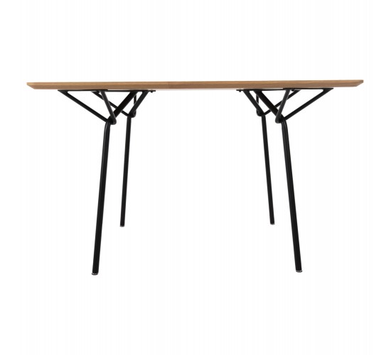ΤΡΑΠΕΖΙ ΤΡΑΠΕΖΑΡΙΑΣ TRENK HM9614.01 MDF ΜΕ ΚΑΠΛΑΜΑ ΔΡΥΟΣ ΦΥΣΙΚΟ-ΜΑΥΡΟ ΜΕΤΑΛΛΟ 120x120x75Υεκ.