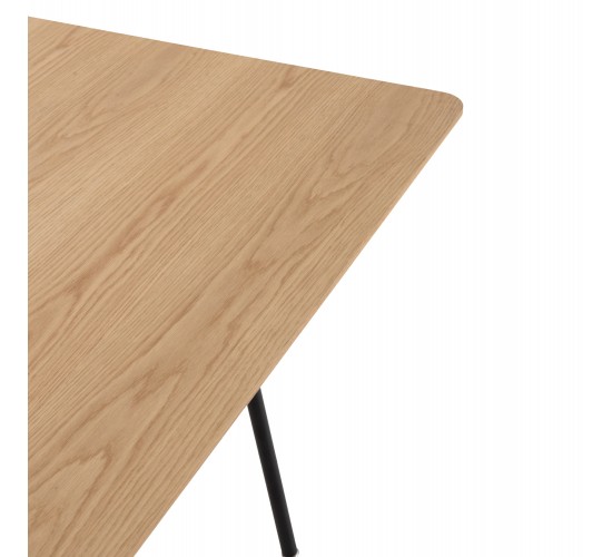 ΤΡΑΠΕΖΙ ΤΡΑΠΕΖΑΡΙΑΣ TRENK HM9614.01 MDF ΜΕ ΚΑΠΛΑΜΑ ΔΡΥΟΣ ΦΥΣΙΚΟ-ΜΑΥΡΟ ΜΕΤΑΛΛΟ 120x120x75Υεκ.