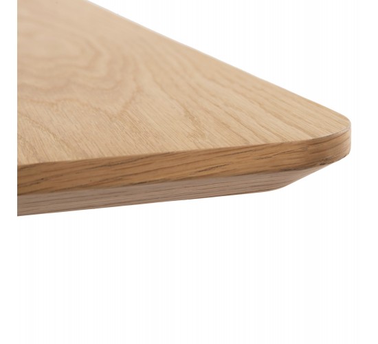 ΤΡΑΠΕΖΙ ΤΡΑΠΕΖΑΡΙΑΣ TRENK HM9614.01 MDF ΜΕ ΚΑΠΛΑΜΑ ΔΡΥΟΣ ΦΥΣΙΚΟ-ΜΑΥΡΟ ΜΕΤΑΛΛΟ 120x120x75Υεκ.