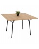 ΤΡΑΠΕΖΙ ΤΡΑΠΕΖΑΡΙΑΣ TRENK HM9614.01 MDF ΜΕ ΚΑΠΛΑΜΑ ΔΡΥΟΣ ΦΥΣΙΚΟ-ΜΑΥΡΟ ΜΕΤΑΛΛΟ 120x120x75Υεκ.