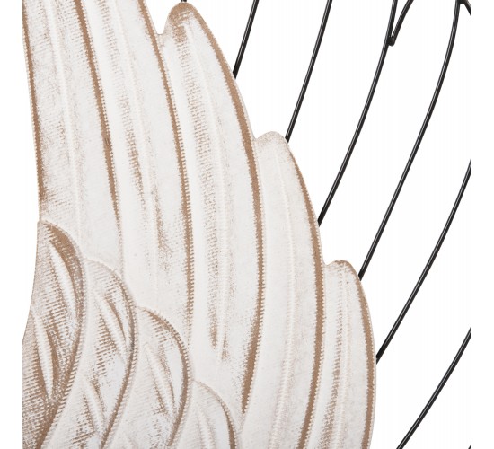 ΔΙΑΚΟΣΜΗΤΙΚΟ ΤΟΙΧΟΥ ΦΤΕΡΑ HM4223 MDF ΣΕ ΛΕΥΚΟ-ΜΑΥΡΟ ΜΕΤΑΛΛΟ 39x1,5x92Υ εκ.