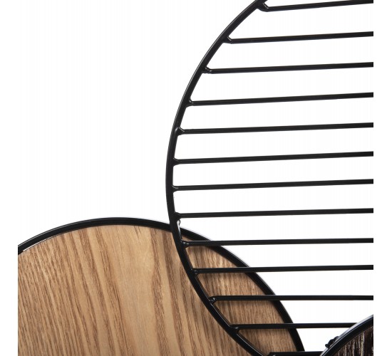 ΚΑΘΡΕΠΤΗΣ ΤΟΙΧΟΥ ΣΤΡΟΓΓΥΛΟΣ DAVION HM4217 MDF-BLACK METAL 123x5x63Υεκ.