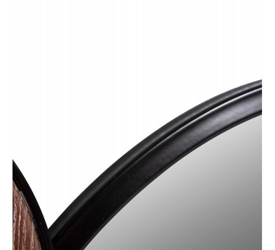ΚΑΘΡΕΠΤΗΣ ΤΟΙΧΟΥ ΣΤΡΟΓΓΥΛΟΣ DAVION HM4217 MDF-BLACK METAL 123x5x63Υεκ.