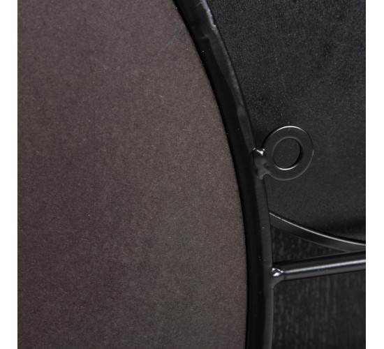 ΚΑΘΡΕΠΤΗΣ ΤΟΙΧΟΥ ΣΤΡΟΓΓΥΛΟΣ DAVION HM4217 MDF-BLACK METAL 123x5x63Υεκ.