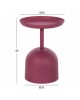 ΤΡΑΠΕΖΙ ΒΟΗΘΗΤΙΚΟ ΣΤΡΟΓΓΥΛΟ DELBEL HM4262.06 ΜΕΤΑΛΛΟ ΣΕ ΡΟΖ Φ36x49Υ εκ.