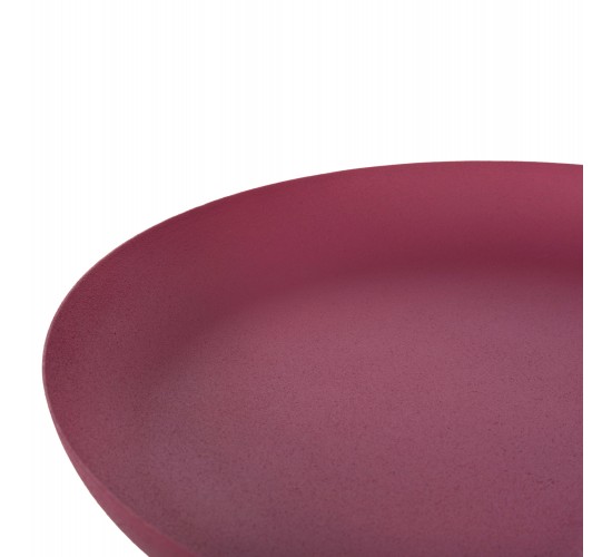 ΤΡΑΠΕΖΙ ΒΟΗΘΗΤΙΚΟ ΣΤΡΟΓΓΥΛΟ DELBEL HM4262.06 ΜΕΤΑΛΛΟ ΣΕ ΡΟΖ Φ36x49Υ εκ.