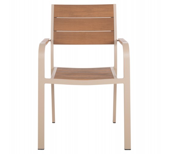 ΠΟΛΥΘΡΟΝΑ ΑΛΟΥΜΙΝΙΟΥ SAGA HM5127.04 ΣΑΜΠΑΝΙ ΜΕ POLYWOOD 55x52x86Yεκ.