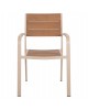 ΠΟΛΥΘΡΟΝΑ ΑΛΟΥΜΙΝΙΟΥ SAGA HM5127.04 ΣΑΜΠΑΝΙ ΜΕ POLYWOOD 55x52x86Yεκ.