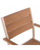 ΠΟΛΥΘΡΟΝΑ ΑΛΟΥΜΙΝΙΟΥ SAGA HM5127.04 ΣΑΜΠΑΝΙ ΜΕ POLYWOOD 55x52x86Yεκ.