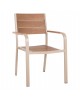 ΠΟΛΥΘΡΟΝΑ ΑΛΟΥΜΙΝΙΟΥ SAGA HM5127.04 ΣΑΜΠΑΝΙ ΜΕ POLYWOOD 55x52x86Yεκ.
