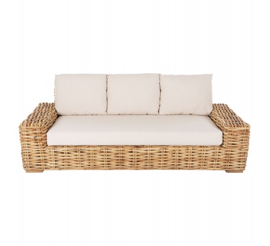 ΚΑΝΑΠΕΣ ΤΡΙΘΕΣΙΟΣ ΕΞ.ΧΩΡΟΥ TROPEL HM9808 ΞΥΛΟ MANGO-RATTAN ΦΥΣΙΚΟ-ΛΕΥΚΑ ΜΑΞΙΛΑΡΙΑ 216x88x85Υεκ 3θέσιος