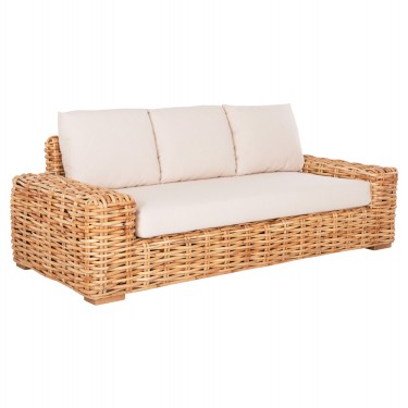 ΚΑΝΑΠΕΣ ΤΡΙΘΕΣΙΟΣ ΕΞ.ΧΩΡΟΥ TROPEL HM9808 ΞΥΛΟ MANGO-RATTAN ΦΥΣΙΚΟ-ΛΕΥΚΑ ΜΑΞΙΛΑΡΙΑ 216x88x85Υεκ 3θέσιος